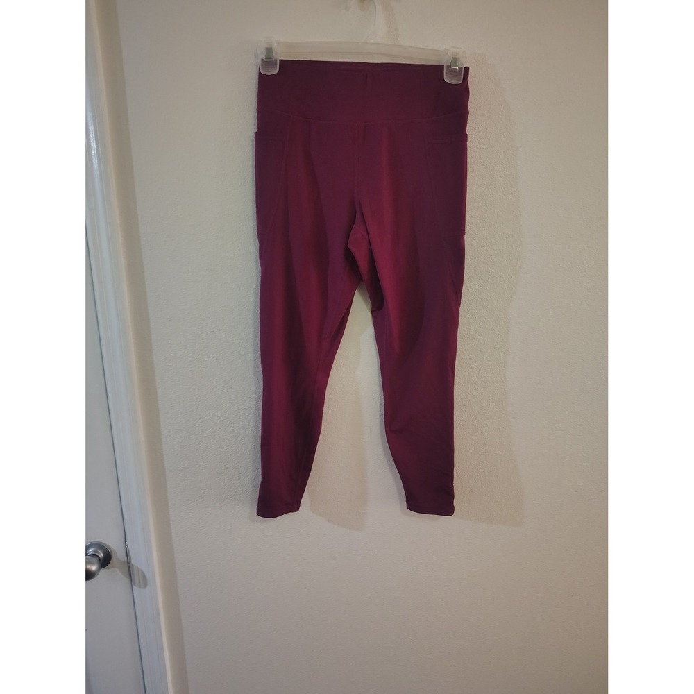 Members Mark Everyday High-Rise Extra Warm Leggings Velvet Plum Purple Medium M